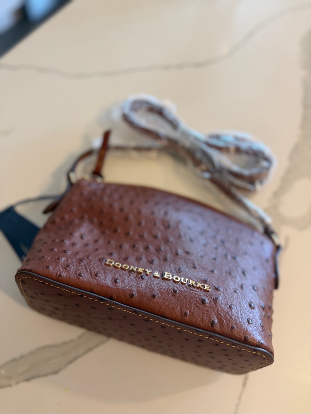 Dooney & Bourke Brown Cognac Ruby Crossbody Bag - Picture 3 of 7